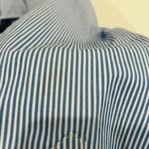 Talbots Striped Embroidered Long Sleeve Button Down Shirt Women's Large Casual - Picture 9 of 9